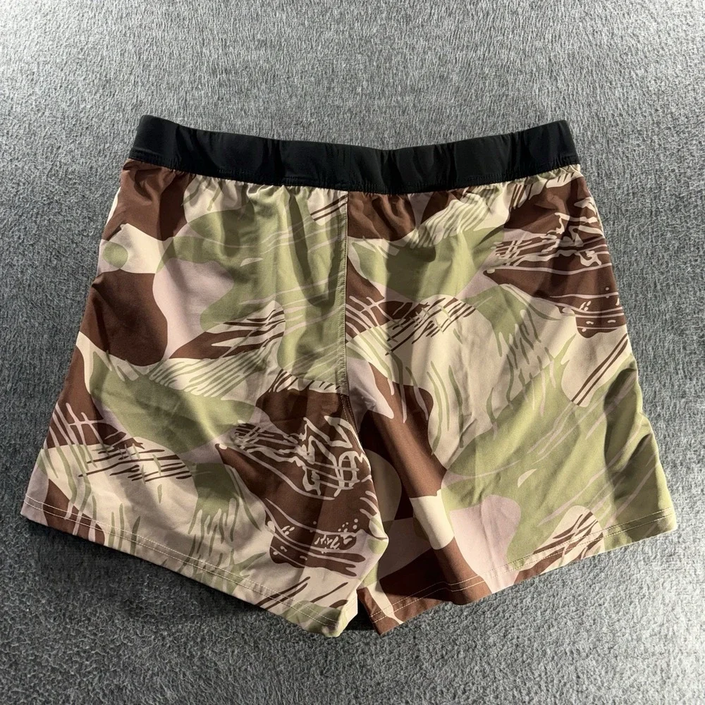 TacHuntFish Shorts Mens XXL Brown Camo Rhodesian Brushstroke Tactical Training